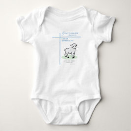 Body Para Bebê Batismo do Bisneto Cordeiro Azul Personalizado