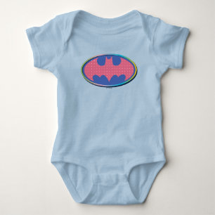 Body Para Bebê Batman Logotipo de Bolinhas rosa