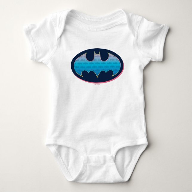 Body Para Bebê Batman | Símbolo rosa e azul (Frente)