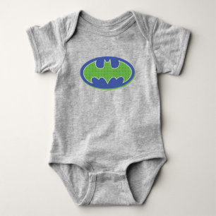 Body Para Bebê Batman Símbolo roxo e verde