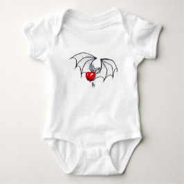 Body Para Bebê Batty Heart Baby Bodyfit