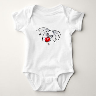 Body Para Bebê Batty Heart Baby Bodyfit