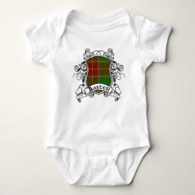 Body Para Bebê Baxter Tartan Shield (Frente)