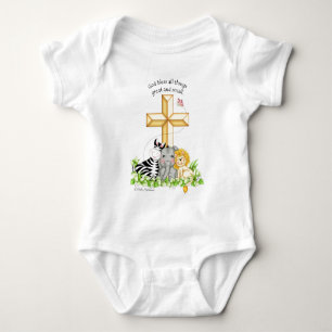 Body Para Bebê BaZooples "deus abençoe todas as coisas…" Bebê
