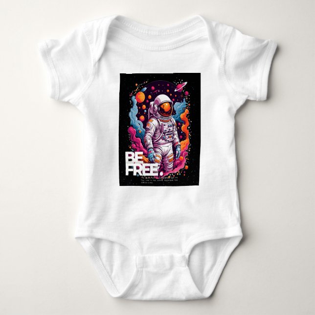Body Para Bebê BE FREE Astronauta design (Frente)
