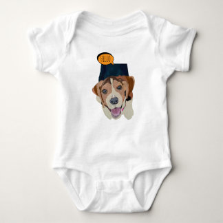 Body Para Bebê Beagle Alegre em Esboço Colorido