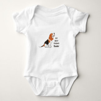 Body Para Bebê Beagle Dog Meu Melhor Nome Personalizado
