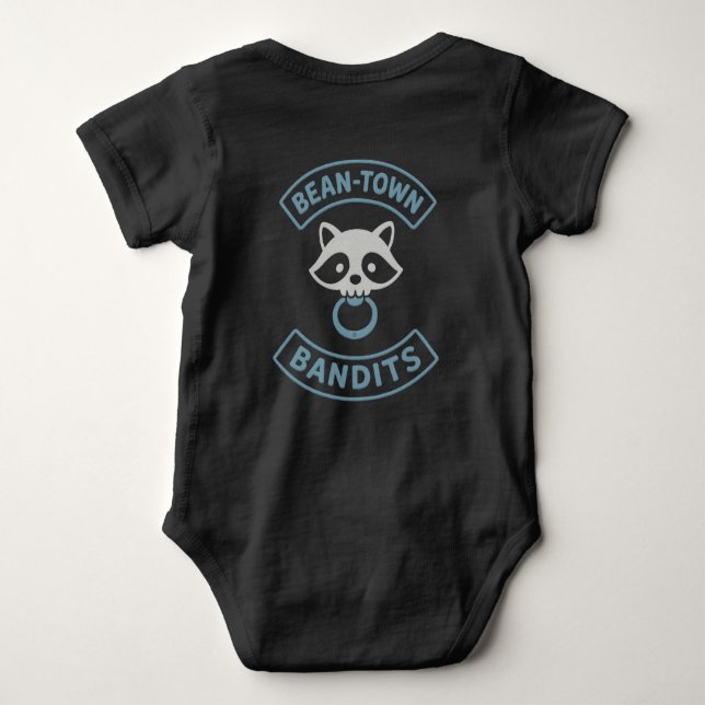 Body Para Bebê Bean-Town Bandit Blue (Verso)