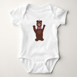 Body Para Bebê Bear Baby Jersey Bodyfato, Branco
