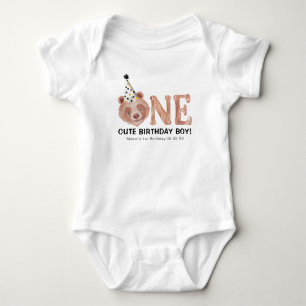 Body Para Bebê Bear e primeiro aniversario bonitinho
