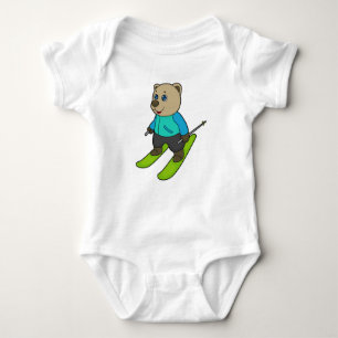 Body Para Bebê Bear Skier Ski