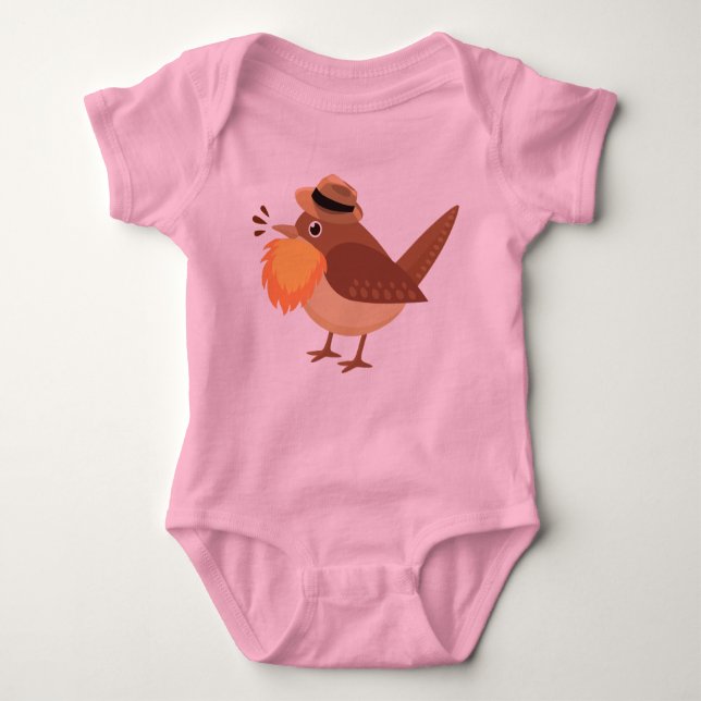 Body Para Bebê Bearded Birding One-Piece (Frente)