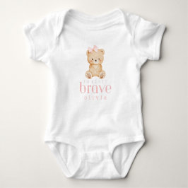 Body Para Bebê beary brave childhood cancer sick kids custom name