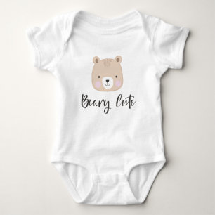 Body Para Bebê Beary Cute   Tan