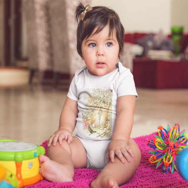 Body Para Bebê Beatrix Potter Bunnies Picting Berries (Criador carregado)