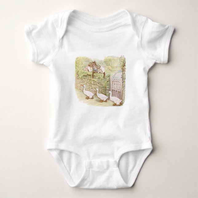 Body Para Bebê Beatrix Potter, Tom Kitten, Jemima Puddle Duck (Frente)