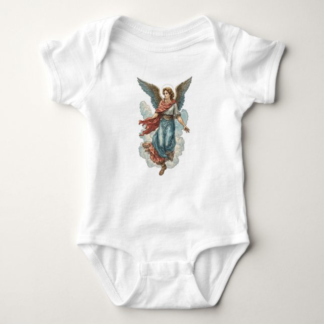 Body Para Bebê Beautiful Guardian Angel Baby Bodysuit (Frente)