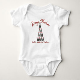 Body Para Bebê Bebê 1rua Natal - Árvore Pinguim - Personalizada