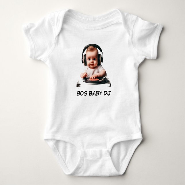 Body Para Bebê Bebê 90 DJ Body Suit (Frente)