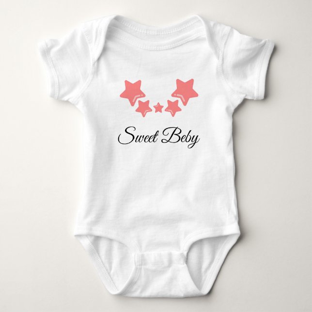 Body Para Bebê Bebê Adorável - Fato De Bebê Bonito E Comfy (Frente)