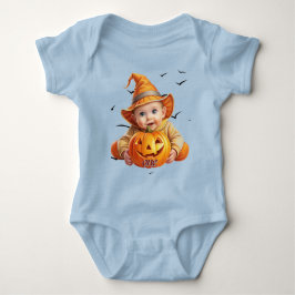 Body Para Bebê Bebê Adorável Pumpkin em macacão de Halloween