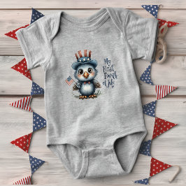 Body Para Bebê Bebê Águia Fofo Quatro de Julho