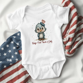 Body Para Bebê Bebê Águia Patriota 4 de Julho
