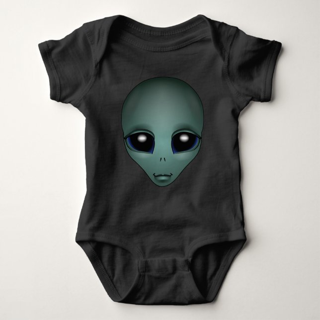 Body Para Bebê Bebê Alienígena de macarrão Alienígena-de-bebê (Frente)