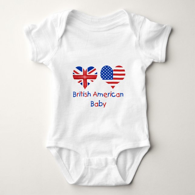Body Para Bebê Bebê americano britânico (Frente)