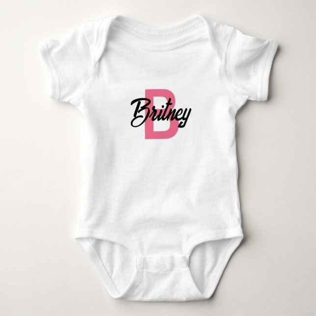 Body Para Bebê Bebê B personalizável (Frente)