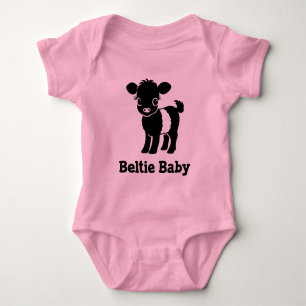 Body Para Bebê Bebê Beltie Agricultor Vaca Belted Galloway Nova n