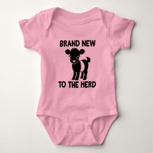 Body Para Bebê Bebê Beltie Fazendeiro Vaca Belted Galloway Nova n