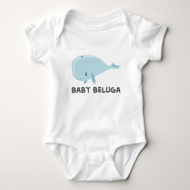 Body Para Bebê bebê Beluga (Frente)