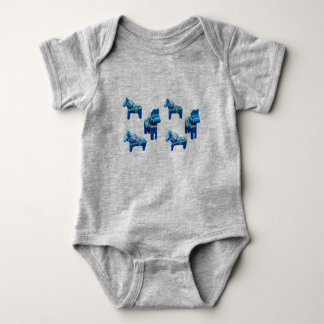 Body Para Bebê Bebê Blue Dala Corpo de Cavalo