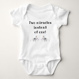 Body Para Bebê Bebê Bodysuit para gêmeos, uma peça com um slogan 