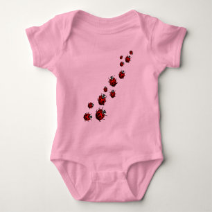 Body Para Bebê Bebê bonito do joaninha do Bodysuit do joaninha d