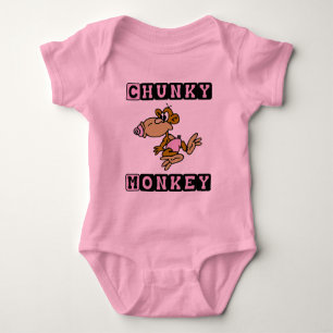Body Para Bebê Bebê bonito do macaco robusto cor-de-rosa de uma