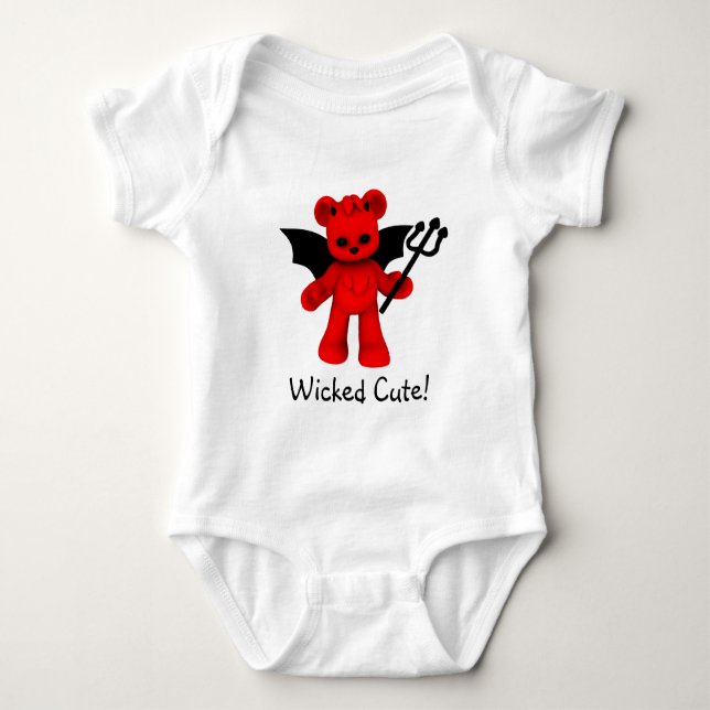 Body Para Bebê Bebê bonito mau do urso de ursinho (Frente)