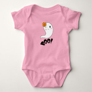 Body Para Bebê Bebê Boo Girly Pink Ghost Galloween