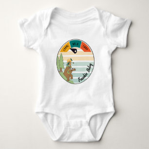 Body Para Bebê Bebê Camp Bear, Cobra, Coruja Personalizar