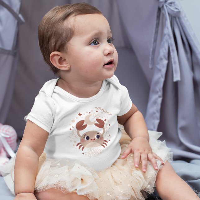 Body Para Bebê Bebê cancer: "Estilo Zodíaco Louco do Caranguejo" (Criador carregado)