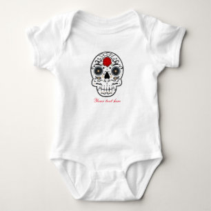 Body Para Bebê Bebê Caveira de Açúcar Personalizado Uma peça