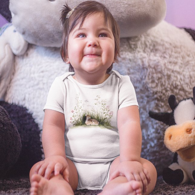 Body Para Bebê Bebê cervo da floresta  (Forest Woodland Baby Deer Baby Bodysuit)