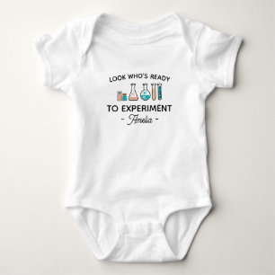 Body Para Bebê Bebê Científico Fofo Quem Está Pronto para Experim