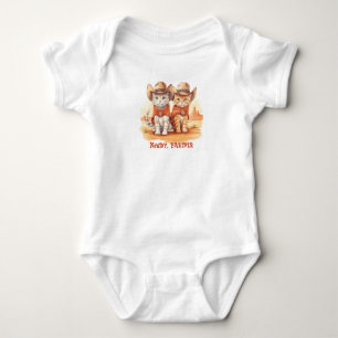 Body Para Bebê Bebê/Criança Onsie, tema Kittens Cowboy