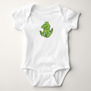 Body Para Bebê Bebê customizável Crococile