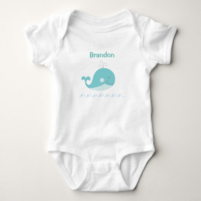 Body Para Bebê Bebê da baleia azul (Frente)