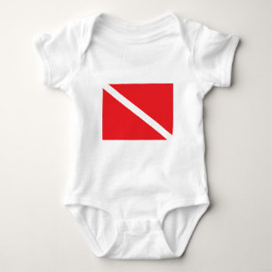 Body Para Bebê Bebê da bandeira do mergulho do MERGULHADOR