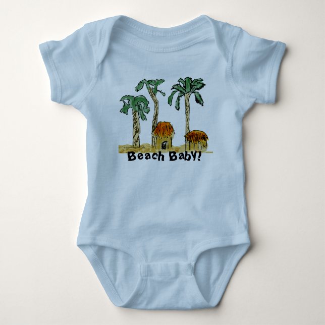 Body Para Bebê Bebê da praia no Paraíso (Frente)