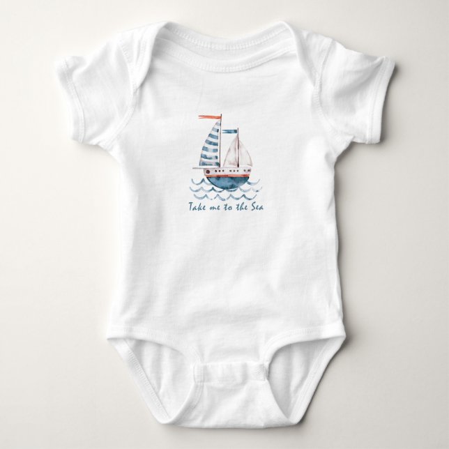 Body Para Bebê Bebê de Barco (Frente)